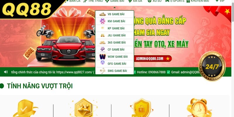 Game bài QQ88 nổi tiếng như một trong những điểm đến chất lượng cho người chơi