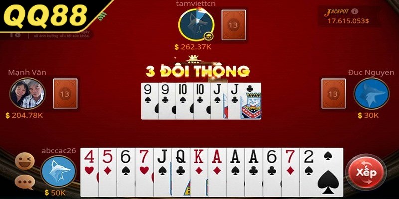 Bạn có thể sắp xếp các quân bài nhận được thành nhiều tổ hợp
